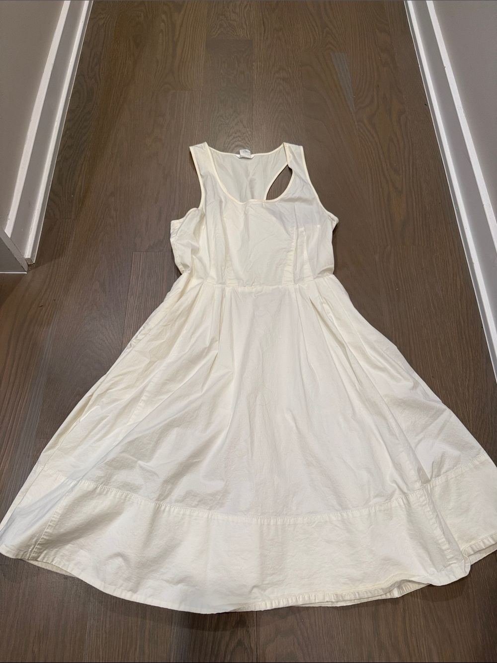 Club Monaco White Sleeveless A-Line Midi Dress